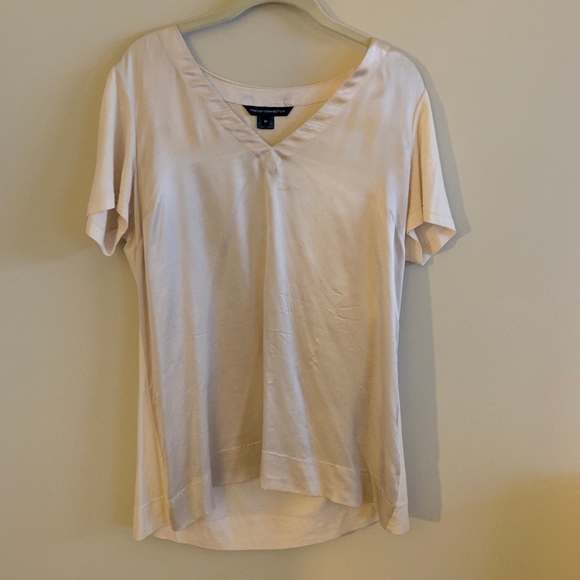 French Connection Tops - Cream V-Neck Top